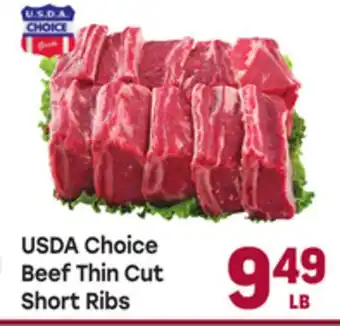 Tony’s Fresh Market USDA Choice Beef Thin Cut Short Ribs offer