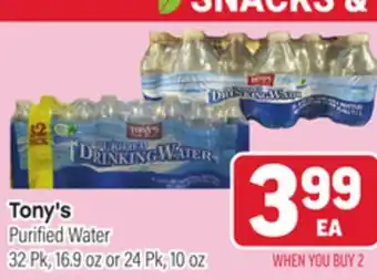 Tony’s Fresh Market Tony's Purified Water offer