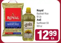 Tony’s Fresh Market Royal Basmati Rice 10Lb Asli Sunflower Oil 169oz offer