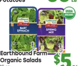 Tony’s Fresh Market Earthbound Farm Organic Salads offer