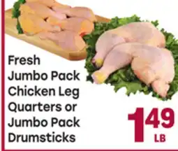 Tony’s Fresh Market Fresh Jumbo Pack Chicken Leg Quarters or Jumbo Pack Drumsticks offer