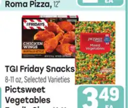 Tony’s Fresh Market TGI Friday Snacks 8-11 oz, Pictsweet Vegetables Family Size, 22-28oz offer