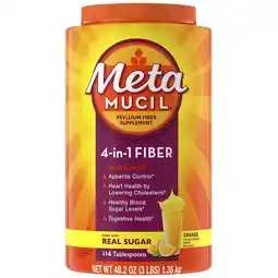 Walgreens 4-in-1 Fiber Supplement for Digestive Health, Psyllium Husk Powder Orange offer