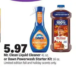Meijer Mr. Clean Liquid Cleaner or Dawn Powerwash Starter Kit offer