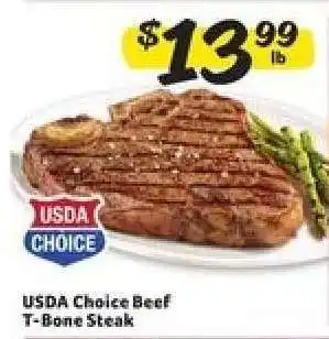 Winn Dixie USDA Choice Beef T-Bone Steak offer