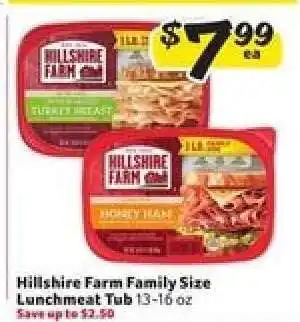 Winn Dixie Hillshire Farm Family Size Lunchmeat Tub offer