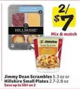 Winn Dixie Jimmy Dean Scrambles or Hillshire Small Plates offer