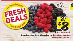 Winn Dixie Blueberries, Blackberries or Raspberries offer