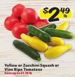 Winn Dixie Yellow or Zucchini Squash or Vine Ripe Tomatoes offer