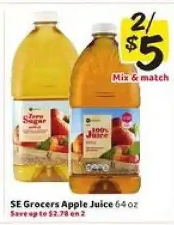 Winn Dixie SE Grocers Apple Juice offer