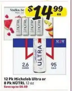Winn Dixie 12 Pk Michelob Ultra or 8 Pk NÜTRL offer