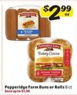 Winn Dixie Pepperidge Farm Buns or Rolls offer