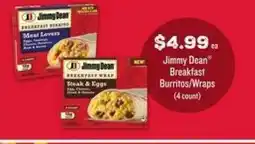 Winn Dixie Jimmy Dean Breakfast Burritos/Wraps offer