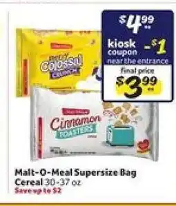 Winn Dixie Malt-O-Meal Supersize Bag Cereal offer