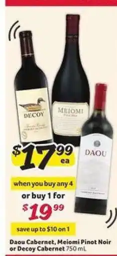 Winn Dixie Daou Cabernet, Meiomi Pinot Noir or Decoy Cabernet offer