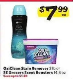 Winn Dixie OxiClean Stain Remover or SE Grocers Scent Boosters offer