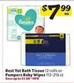 Winn Dixie Best Yet Bath Tissue or Pampers Baby Wipes offer