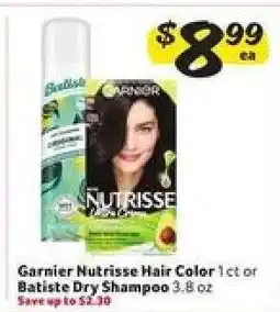 Winn Dixie Garnier Nutrisse Hair Color or Batiste Dry Shampoo offer