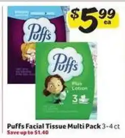 Winn Dixie Puffs Facial Tissue Multi Pack offer
