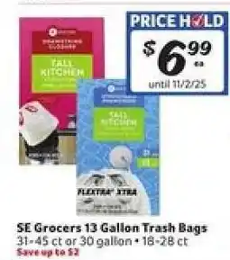 Winn Dixie SE Grocers 13 Gallon Trash Bags offer