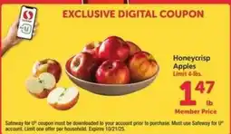 Safeway Honeycrisp Apples offer