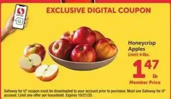 Safeway Honeycrisp Apples offer
