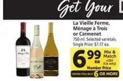 Safeway La Vieille Ferme, Ménage à Trois or Carmenet offer