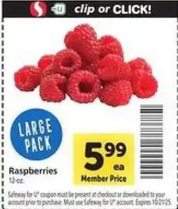 Safeway Raspberries offer