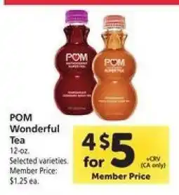 Safeway POM Wonderful Tea offer