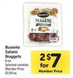 Safeway Busseto Salami Nuggets offer