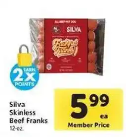 Safeway Silva Skinless Beef Franks offer