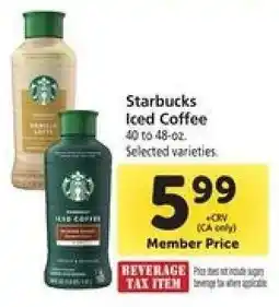 Safeway Starbucks Iced Coffee offer