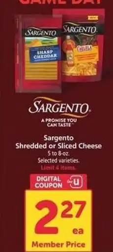 Safeway Sargento Cheese offer