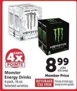 Safeway Monster Energy Drinks offer