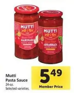 Safeway Mutti Pasta Sauce offer