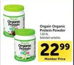 Safeway Orgain Organic Protein Powder offer