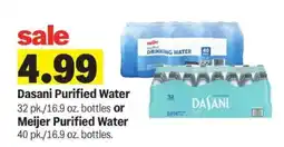 Meijer Dasani Purified Water or Meijer Purified Water offer