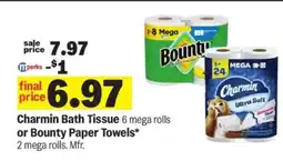 Meijer Charmin Bath Tissue or Bounty Paper Towels offer