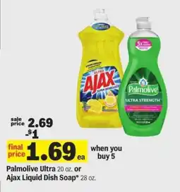 Meijer Palmolive Ultra or Ajax Liquid Dish Soap offer