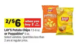 Meijer Lay's Potato Chips or Poppables offer