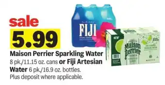 Meijer Maison Perrier Sparkling Water or Fiji Artesian Water offer