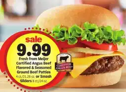 Meijer Certified Angus Beef Patties or Smash Sliders offer