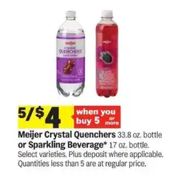 Meijer Meijer Crystal Quenchers or Sparkling Beverage offer