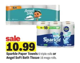 Meijer Sparkle Paper Towels or Angel Soft Bath Tissue offer