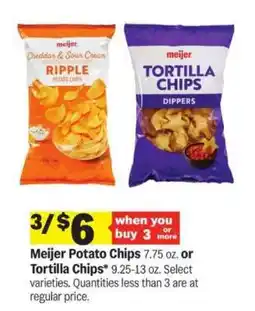 Meijer Meijer Potato Chips or Tortilla Chips offer