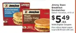 Kroger Jimmy Dean Breakfast Sandwiches offer