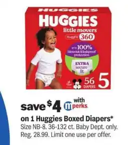 Meijer Huggies Boxed Diapers offer