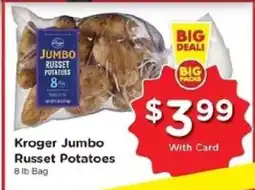 Kroger Kroger Jumbo Russet Potatoes offer