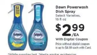 Kroger Dawn Powerwash Dish Spray offer