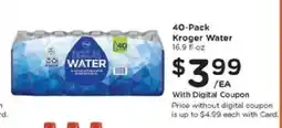 Kroger 40-Pack Kroger Water offer